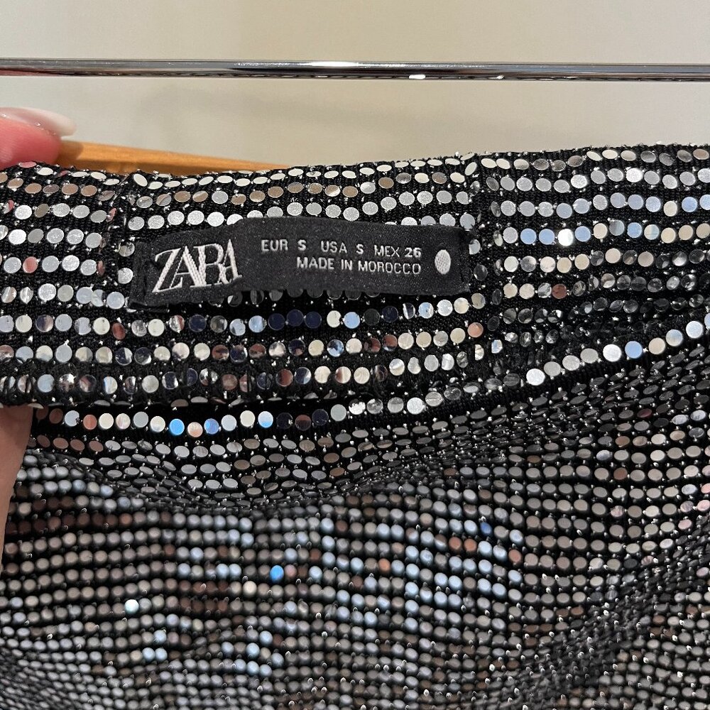 Zara Sequin Skirt Size S - Picture 8 of 9